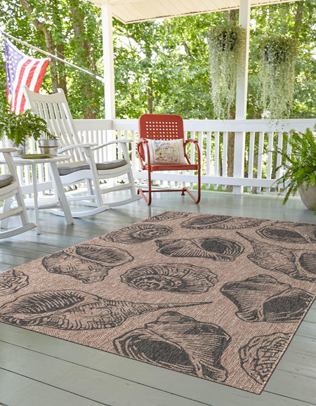 Seaside Haven Rugs Collection Area Rug -  Lighthouse (Brown and Black)