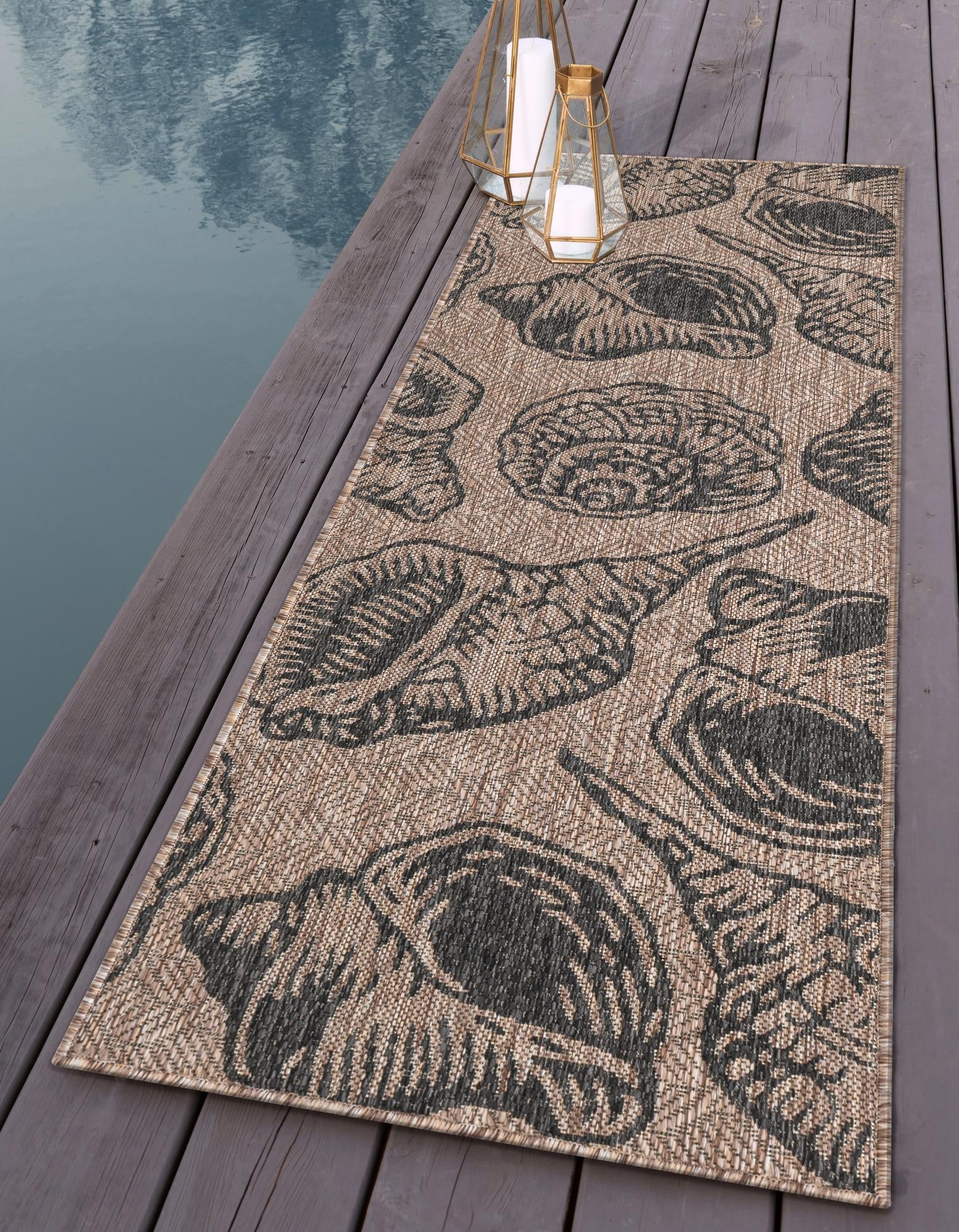 Seaside Haven Rugs Collection Area Rug -  Lighthouse (Brown and Black)