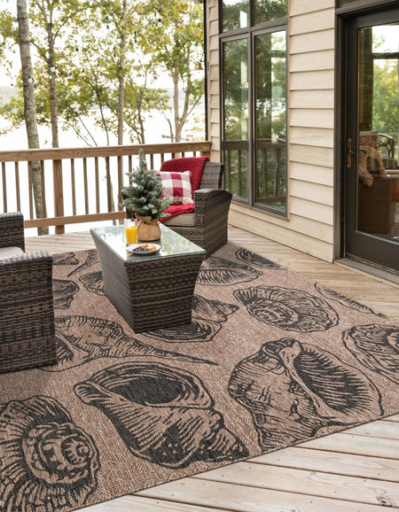 Seaside Haven Rugs Collection Area Rug -  Lighthouse (Brown and Black)