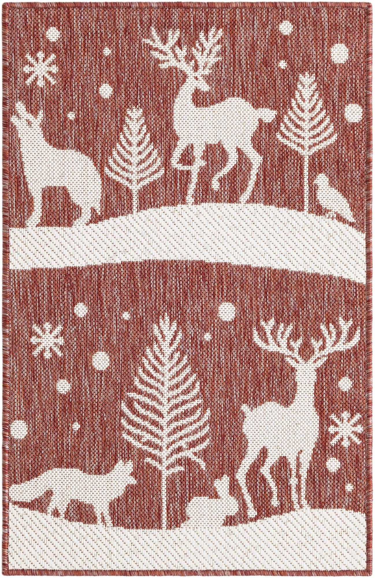 Garden Festivity Collection Area Rug - Evergreen