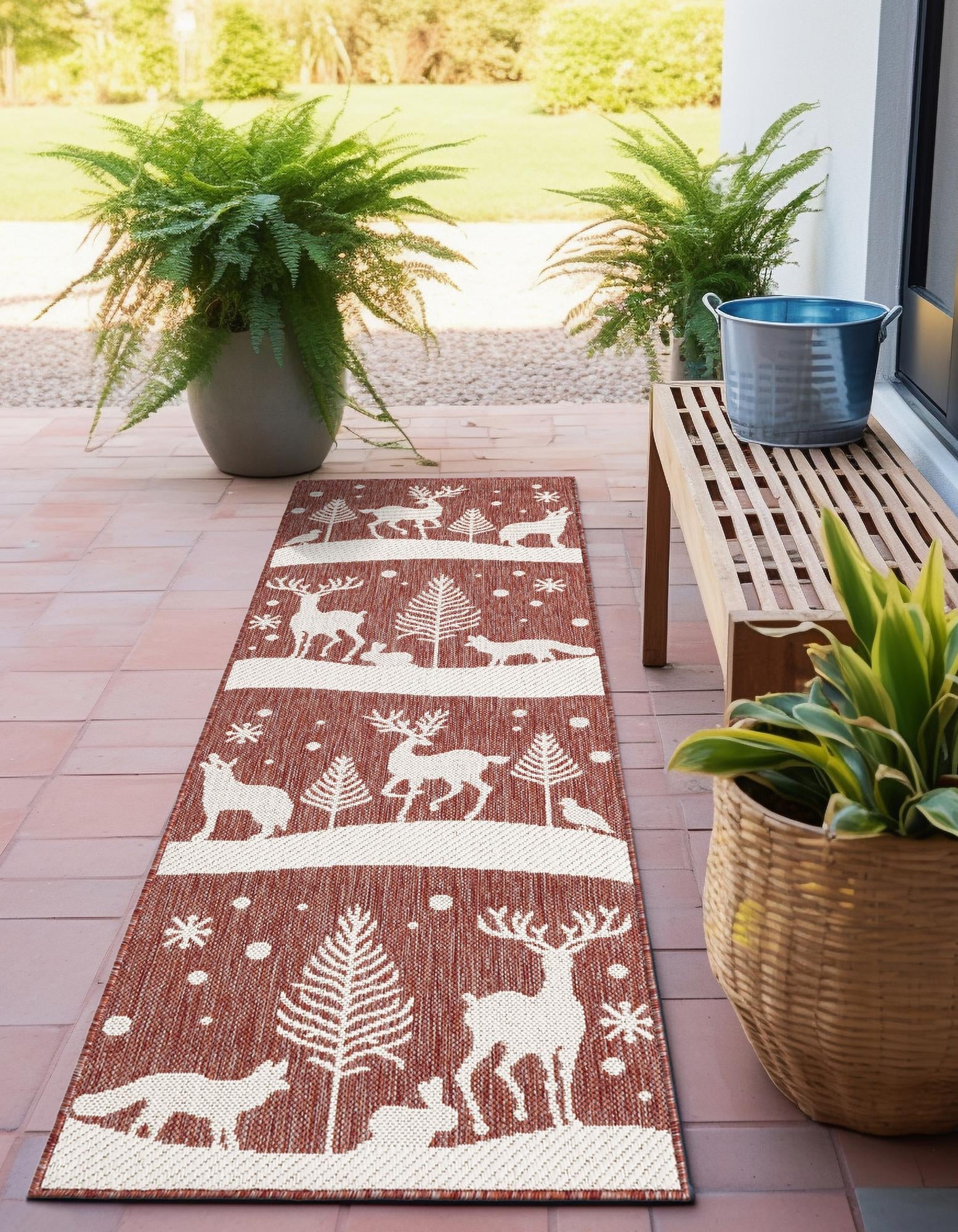 Garden Festivity Collection Area Rug - Evergreen