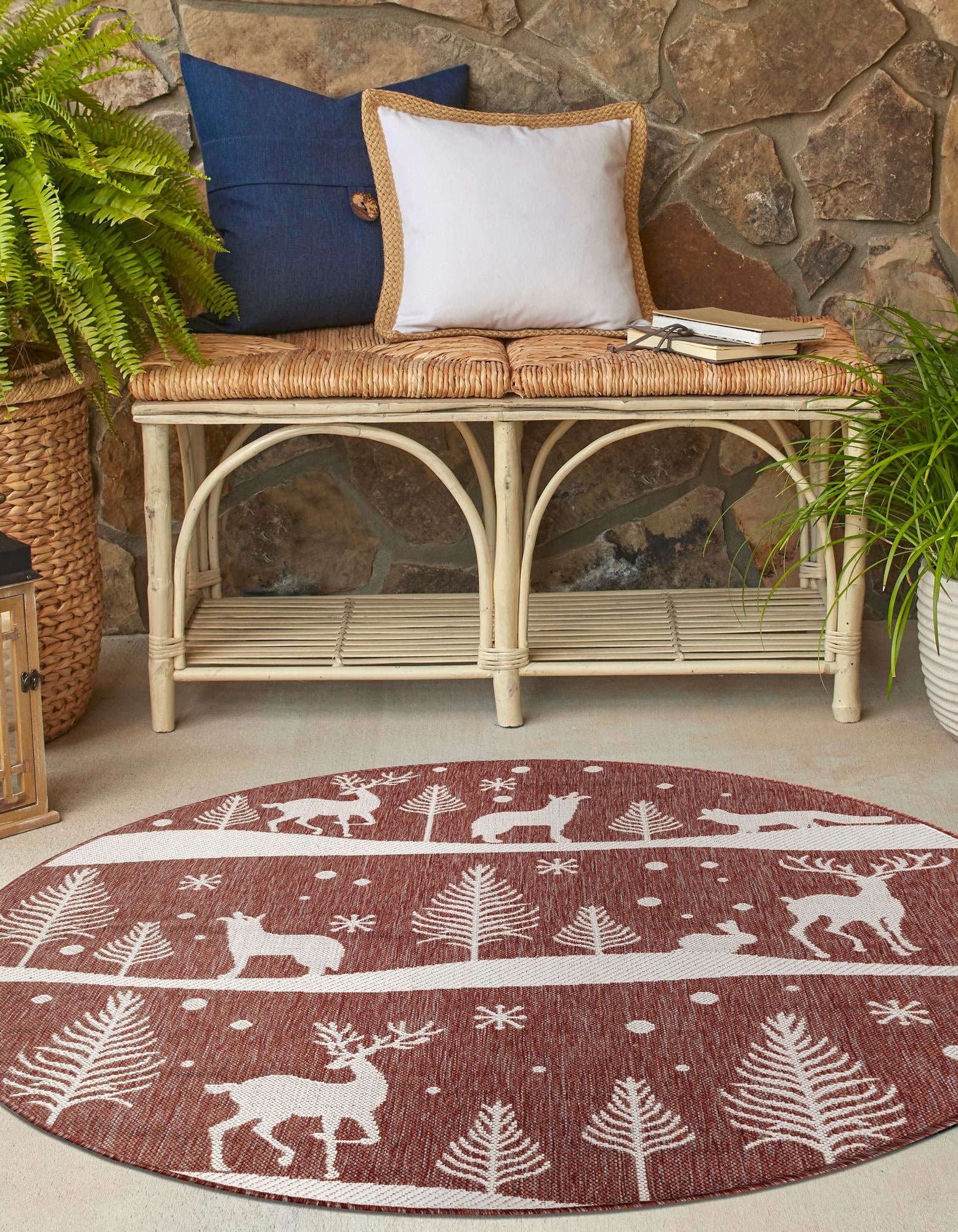 Garden Festivity Collection Area Rug - Evergreen