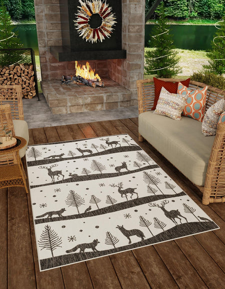 Garden Festivity Collection Area Rug - Evergreen