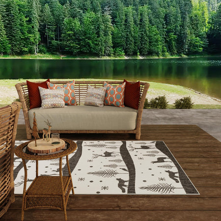 Garden Festivity Collection Area Rug - Evergreen