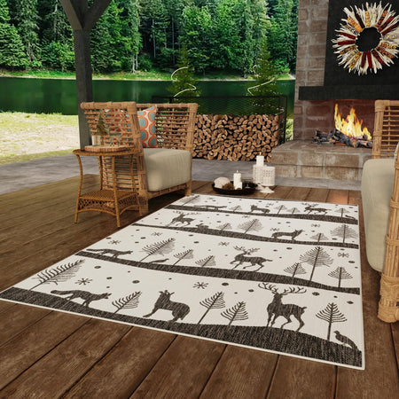 Garden Festivity Collection Area Rug - Evergreen