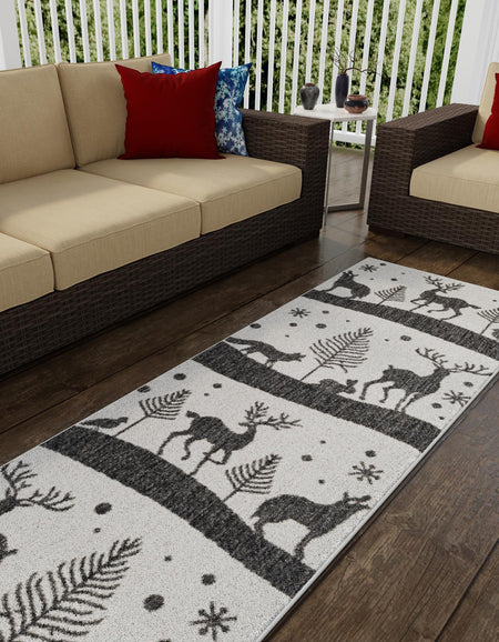 Garden Festivity Collection Area Rug - Evergreen