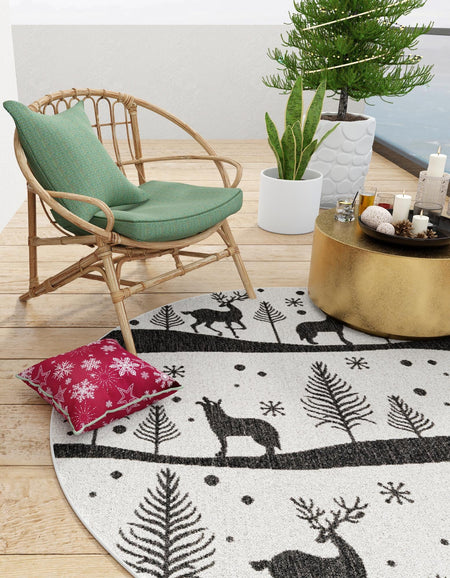 Garden Festivity Collection Area Rug - Evergreen