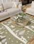 Garden Festivity Collection Area Rug - Evergreen