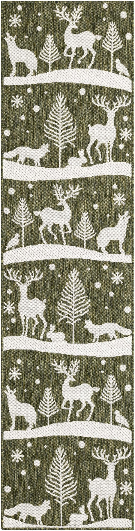 Garden Festivity Collection Area Rug - Evergreen