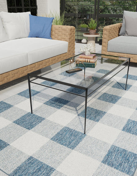 Patio Plaid Collection Area Rug - Veranda