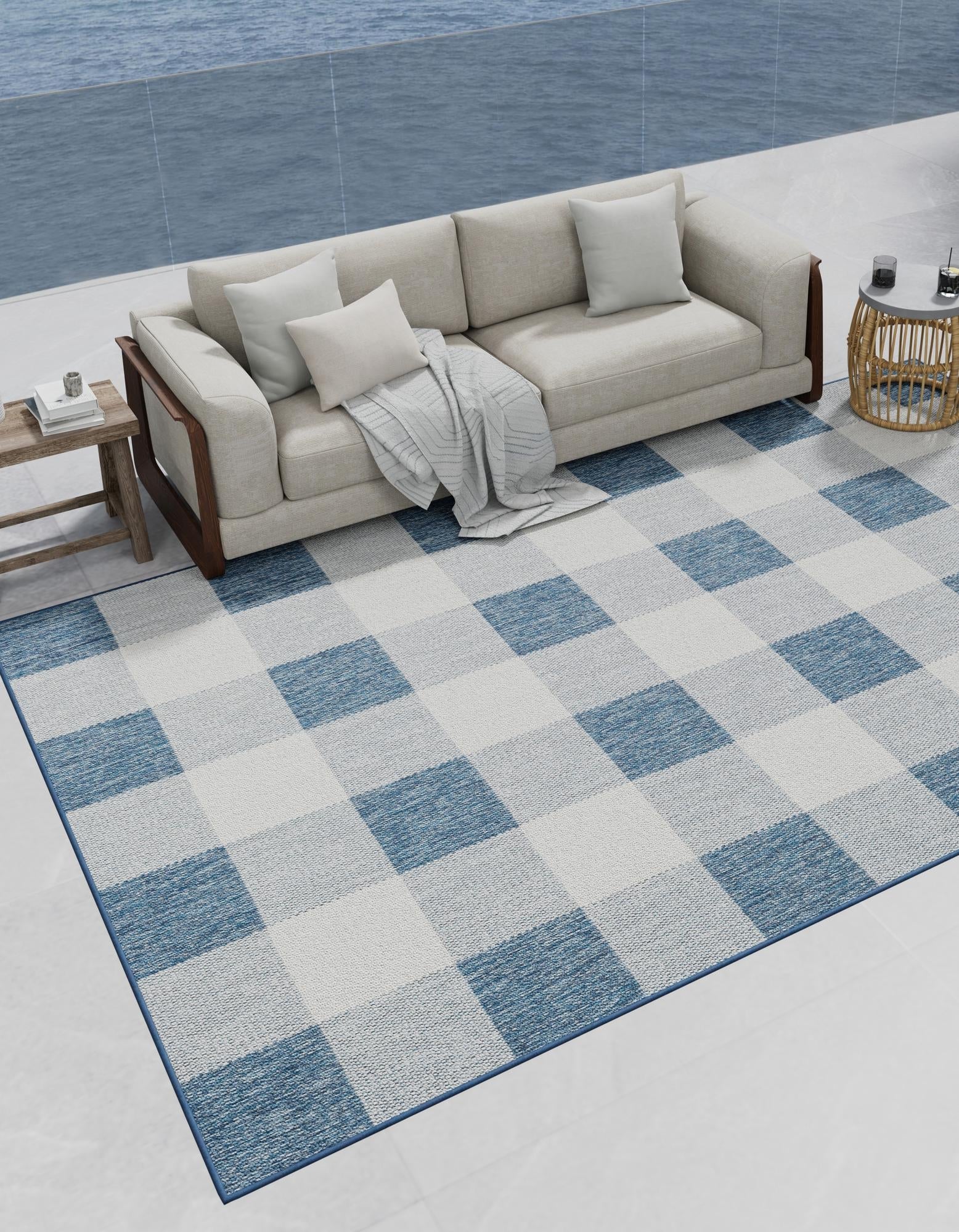 Patio Plaid Collection Area Rug - Veranda