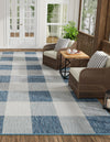 Patio Plaid Collection Area Rug - Veranda Rectangle Blue  lifestyle 10