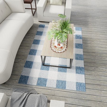 Patio Plaid Collection Area Rug - Veranda