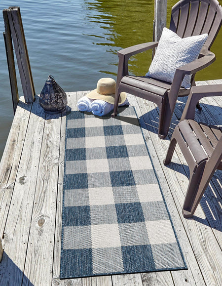 Patio Plaid Collection Area Rug - Veranda