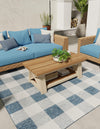 Patio Plaid Collection Area Rug - Veranda Square Blue  lifestyle 4