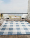 Patio Plaid Collection Area Rug - Veranda Square Blue  lifestyle 8