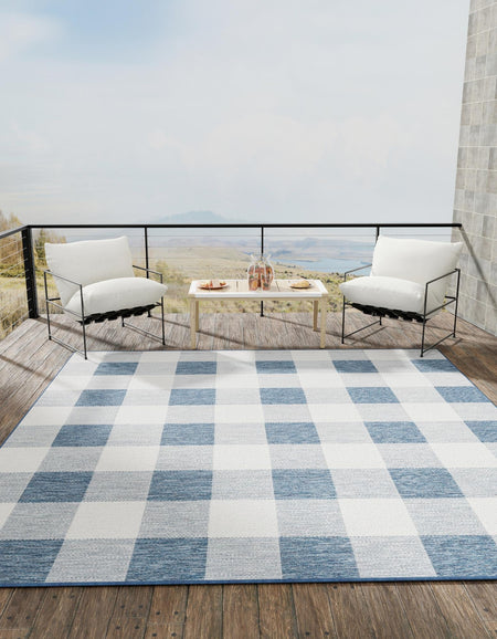 Patio Plaid Collection Area Rug - Veranda