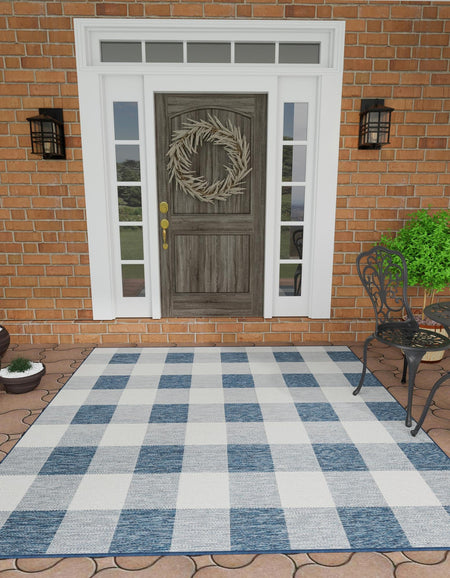 Patio Plaid Collection Area Rug - Veranda