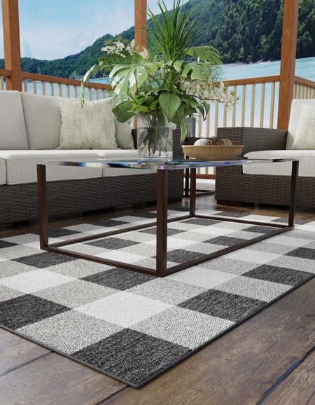 Patio Plaid Collection Area Rug - Veranda