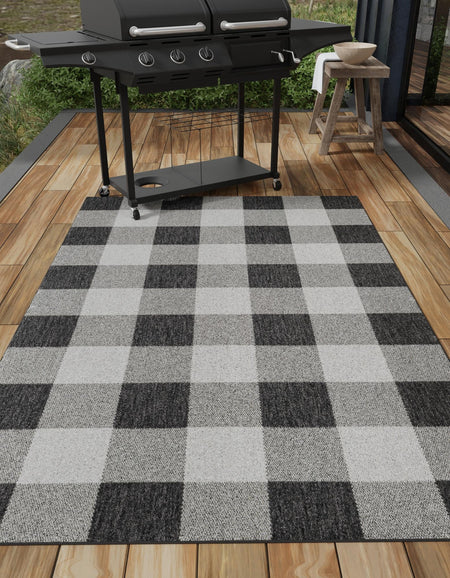 Patio Plaid Collection Area Rug - Veranda