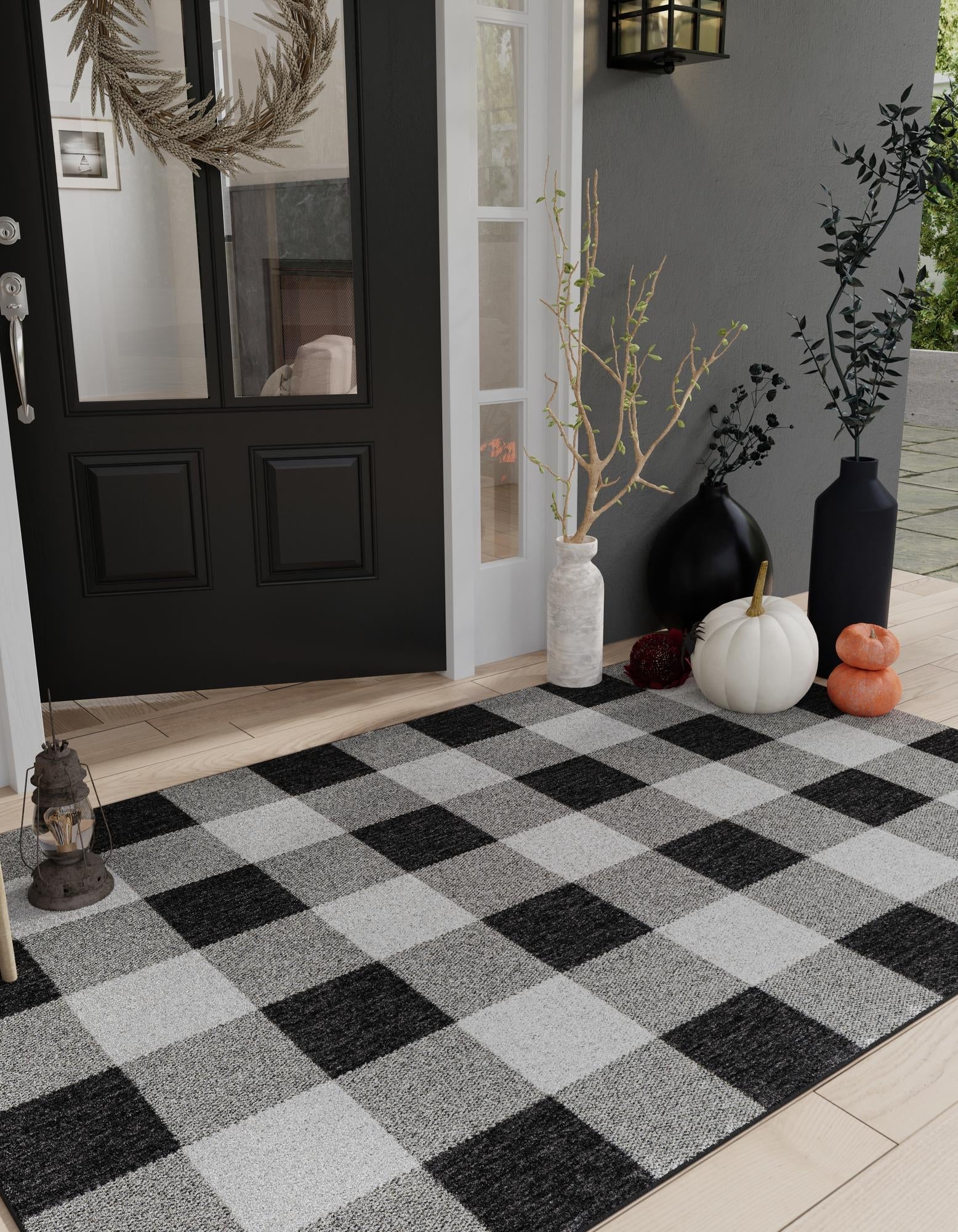 Patio Plaid Collection Area Rug - Veranda