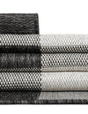 Patio Plaid Collection Area Rug - Veranda Rectangle Black and White  lifestyle 79