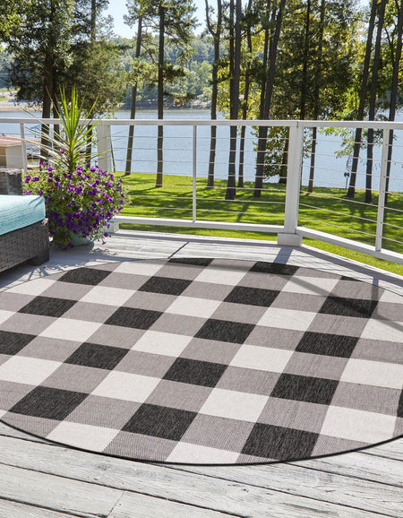 Patio Plaid Collection Area Rug - Veranda