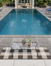 Patio Plaid Collection Area Rug - Veranda Runner Black and White  lifestyle 126