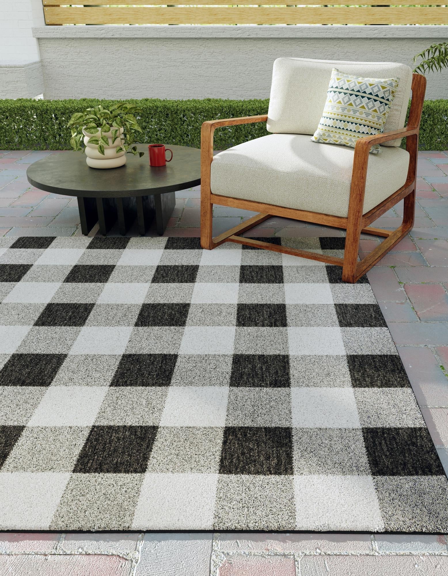 Patio Plaid Collection Area Rug - Veranda