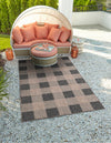 Patio Plaid Collection Area Rug - Veranda Rectangle Black and Brown  lifestyle 0