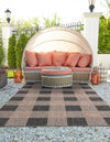 Patio Plaid Collection Area Rug - Veranda Rectangle Black and Brown  lifestyle 2