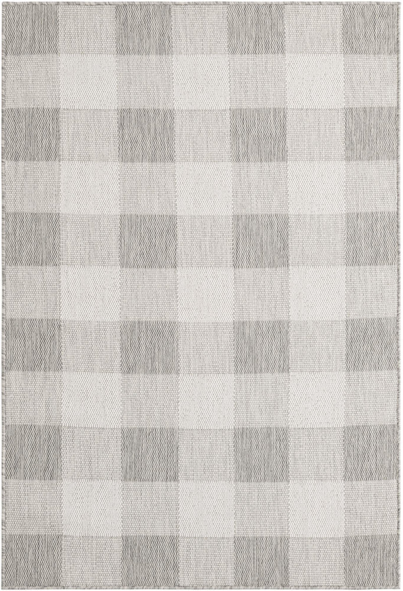 Patio Plaid Collection Area Rug - Veranda Rectangle Gray Main