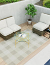 Patio Plaid Collection Area Rug - Veranda Rectangle Gray  lifestyle 0