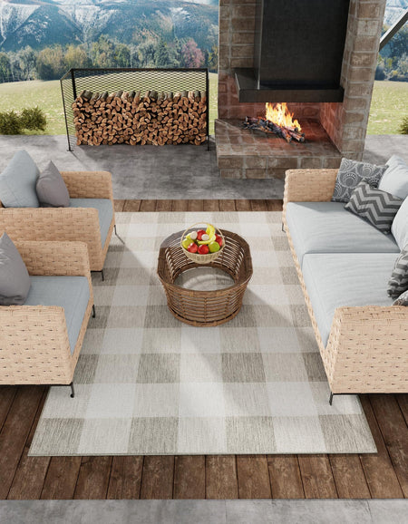 Patio Plaid Collection Area Rug - Veranda