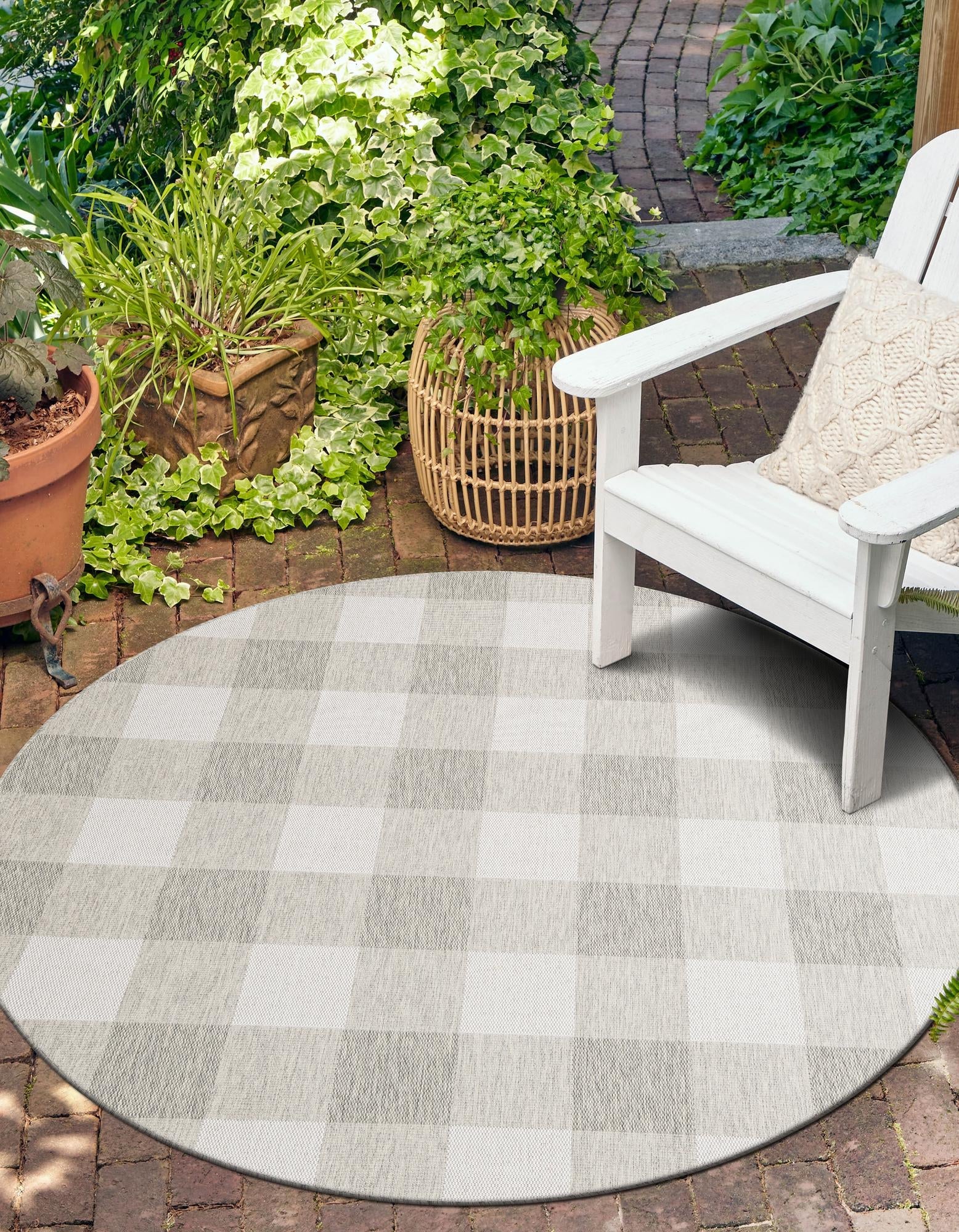 Patio Plaid Collection Area Rug - Veranda