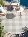 Patio Plaid Collection Area Rug - Veranda Round Gray  lifestyle 6