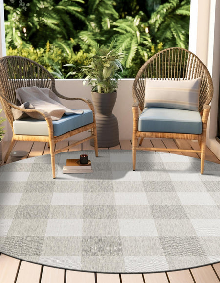 Patio Plaid Collection Area Rug - Veranda