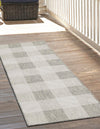 Patio Plaid Collection Area Rug - Veranda Runner Gray  lifestyle 142