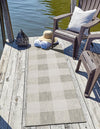 Patio Plaid Collection Area Rug - Veranda Runner Gray  lifestyle 165