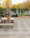 Patio Plaid Collection Area Rug - Veranda Square Gray  lifestyle 131