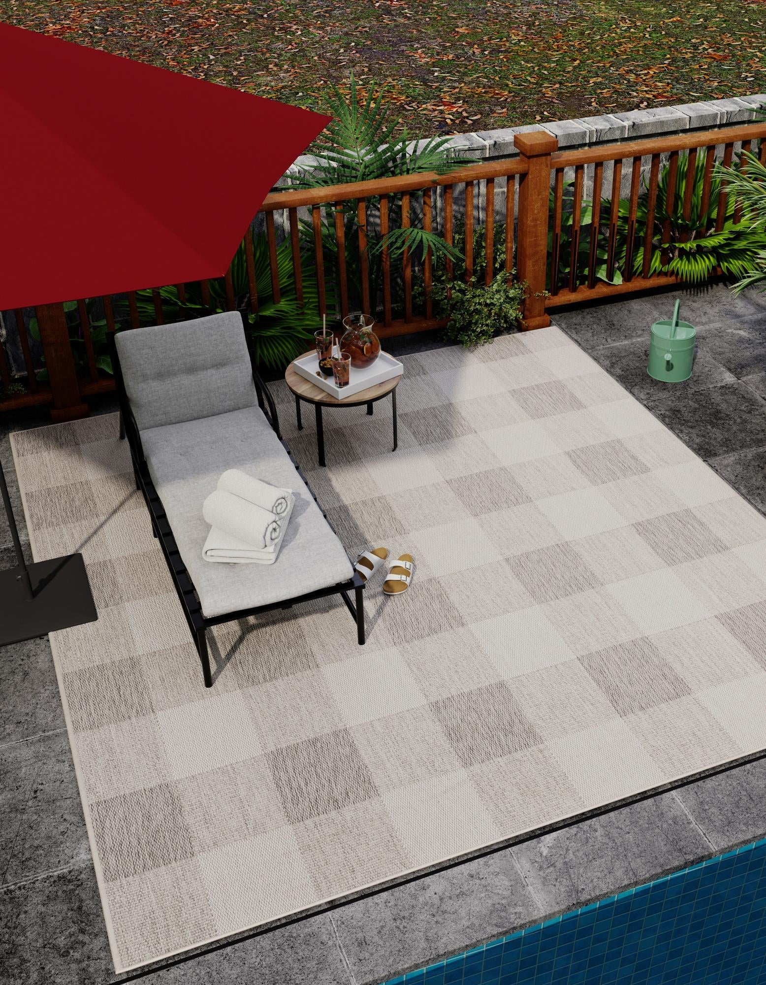 Patio Plaid Collection Area Rug - Veranda