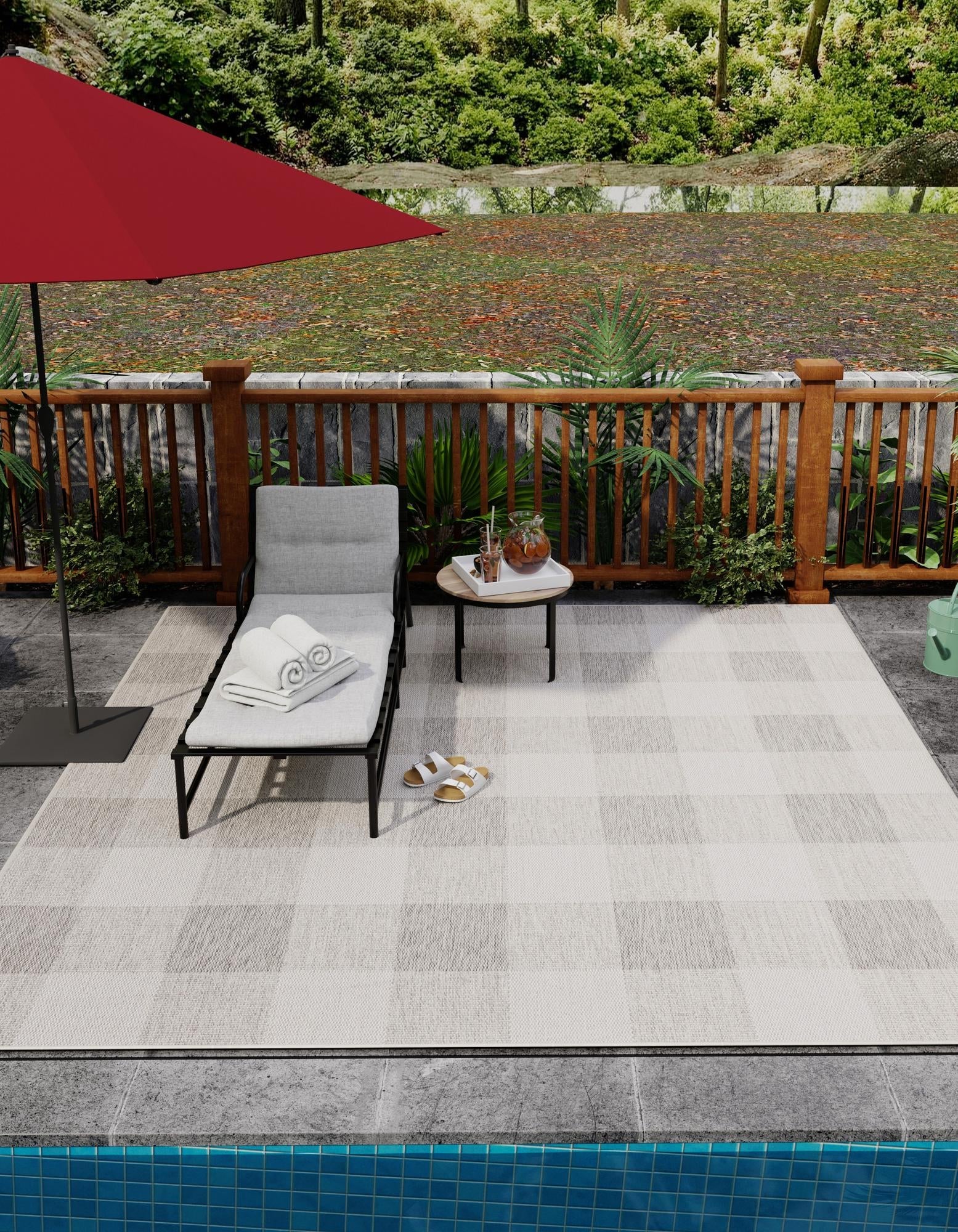 Patio Plaid Collection Area Rug - Veranda