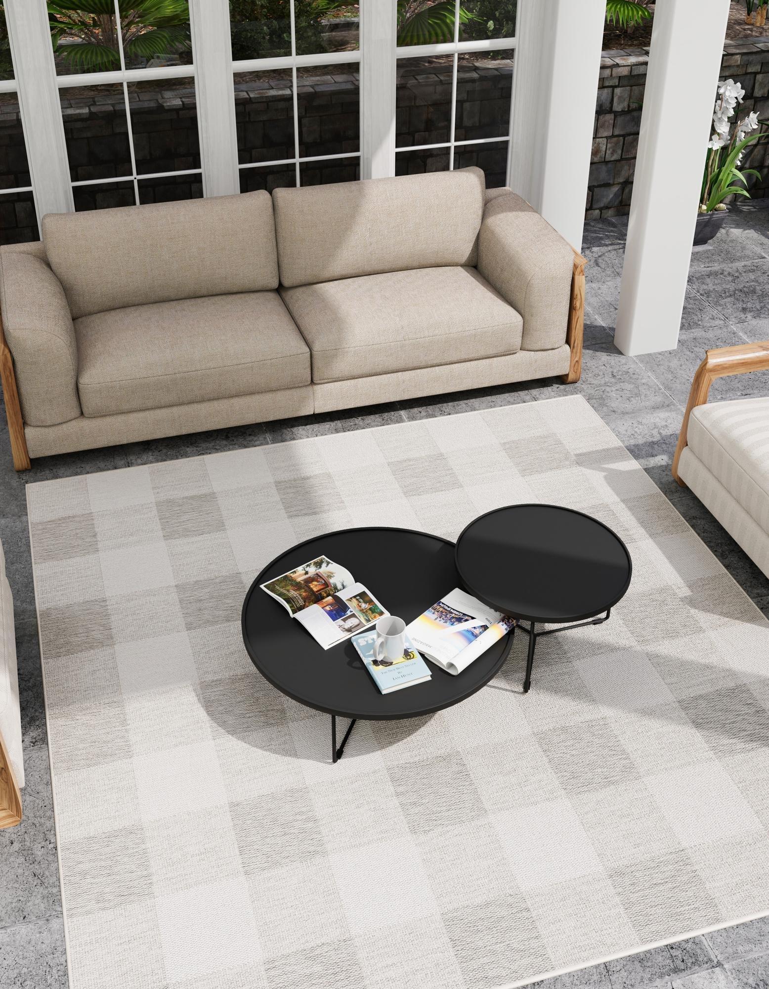 Patio Plaid Collection Area Rug - Veranda