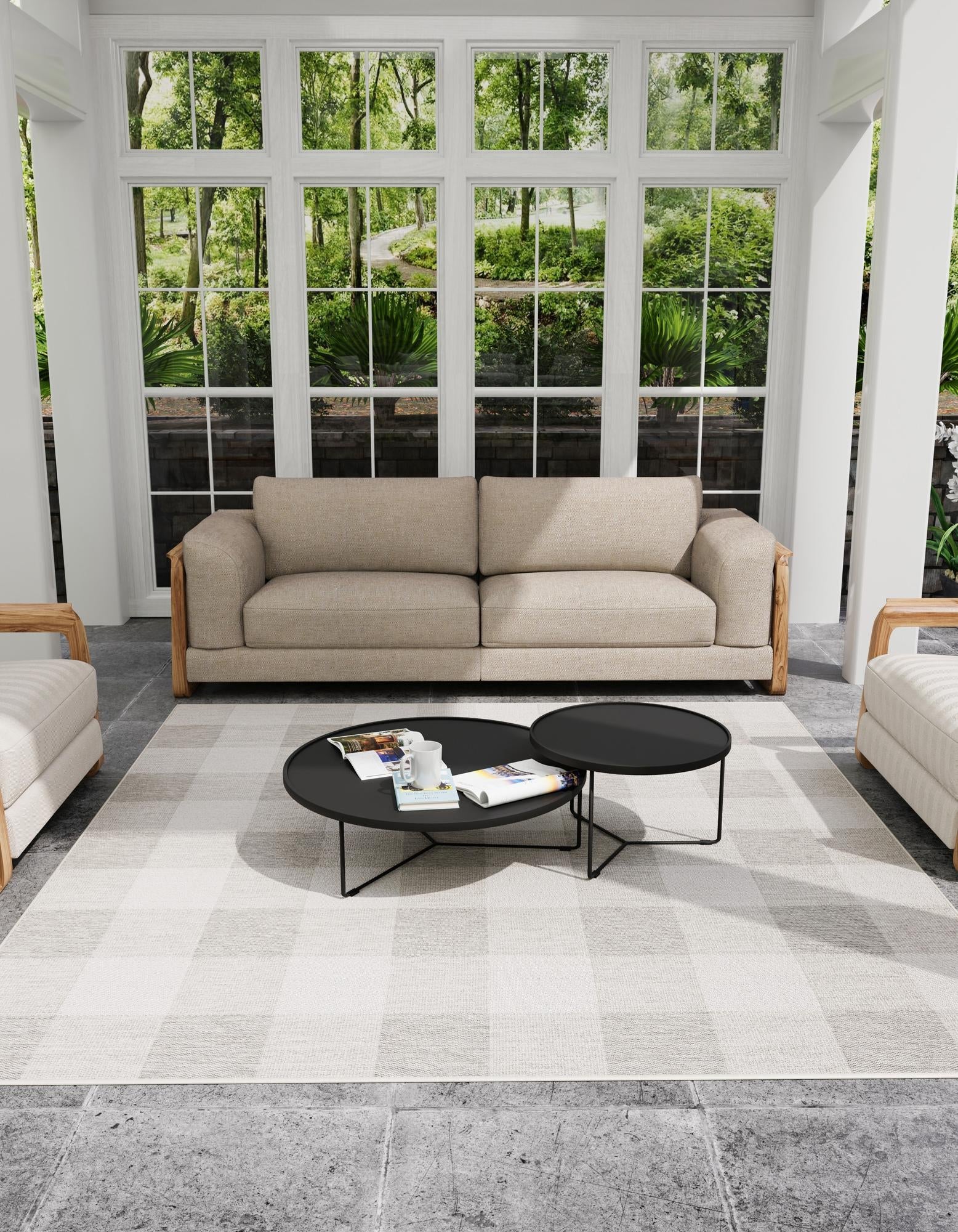 Patio Plaid Collection Area Rug - Veranda