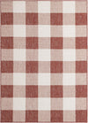 Patio Plaid Collection Area Rug - Veranda Rectangle Red Main