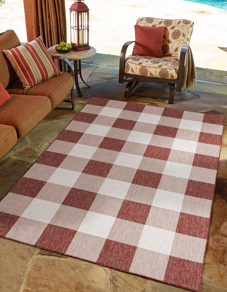 Patio Plaid Collection Area Rug - Veranda