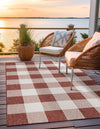 Patio Plaid Collection Area Rug - Veranda Rectangle Red  lifestyle 3