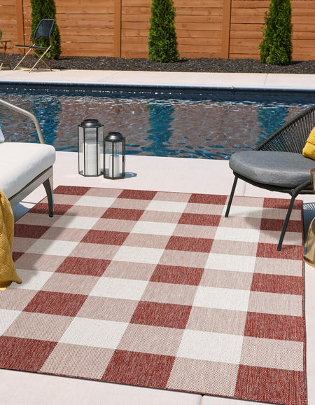 Patio Plaid Collection Area Rug - Veranda