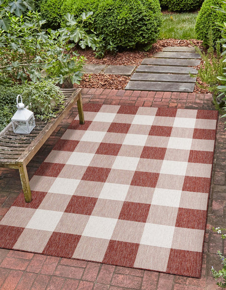 Patio Plaid Collection Area Rug - Veranda