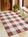 Patio Plaid Collection Area Rug - Veranda Rectangle Red  lifestyle 10